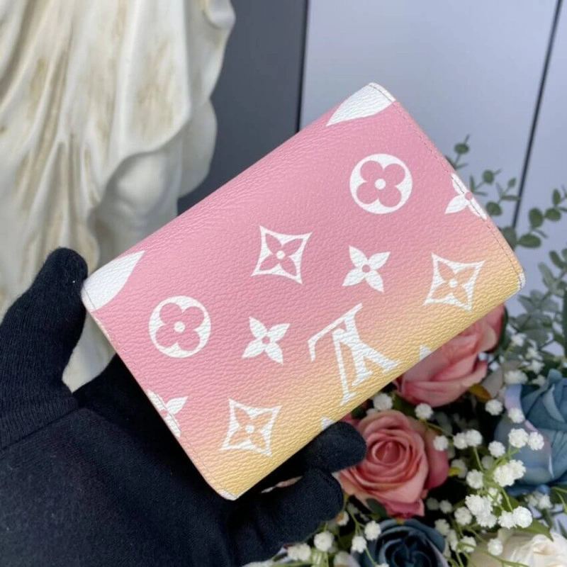 Cowhide l Louis Vuitton Victorine Wallet Pink - Image 4