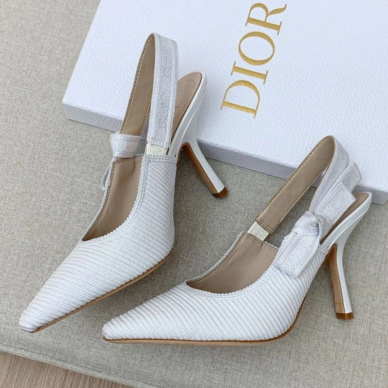 NewStyle 1051 J'Adior Slingback Pumps Women Technical Fabric White - Image 3