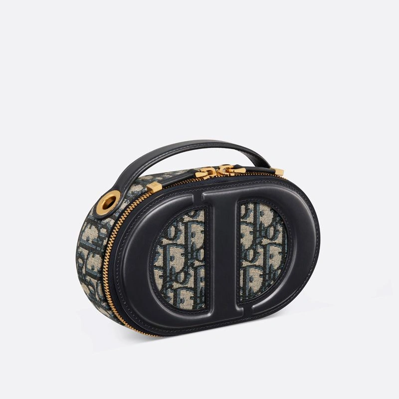 Trendy 4615 Dior CD Signature Oval Camera Bag Oblique Motif Canvas Blue - Image 3