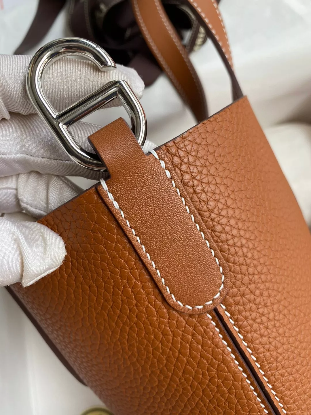 Versatile 961 Hermes AAA Quality Handbags In Silver For Women - Image 4