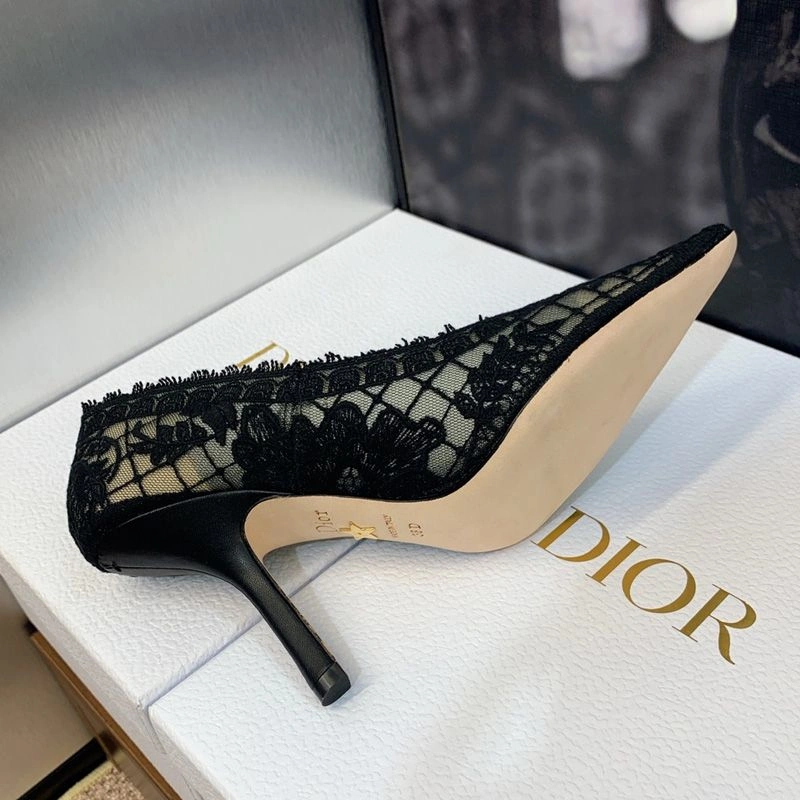 WellDesigned 4246 J'Adior Pumps Women Roses Motif Transparent Mesh Black - Image 3