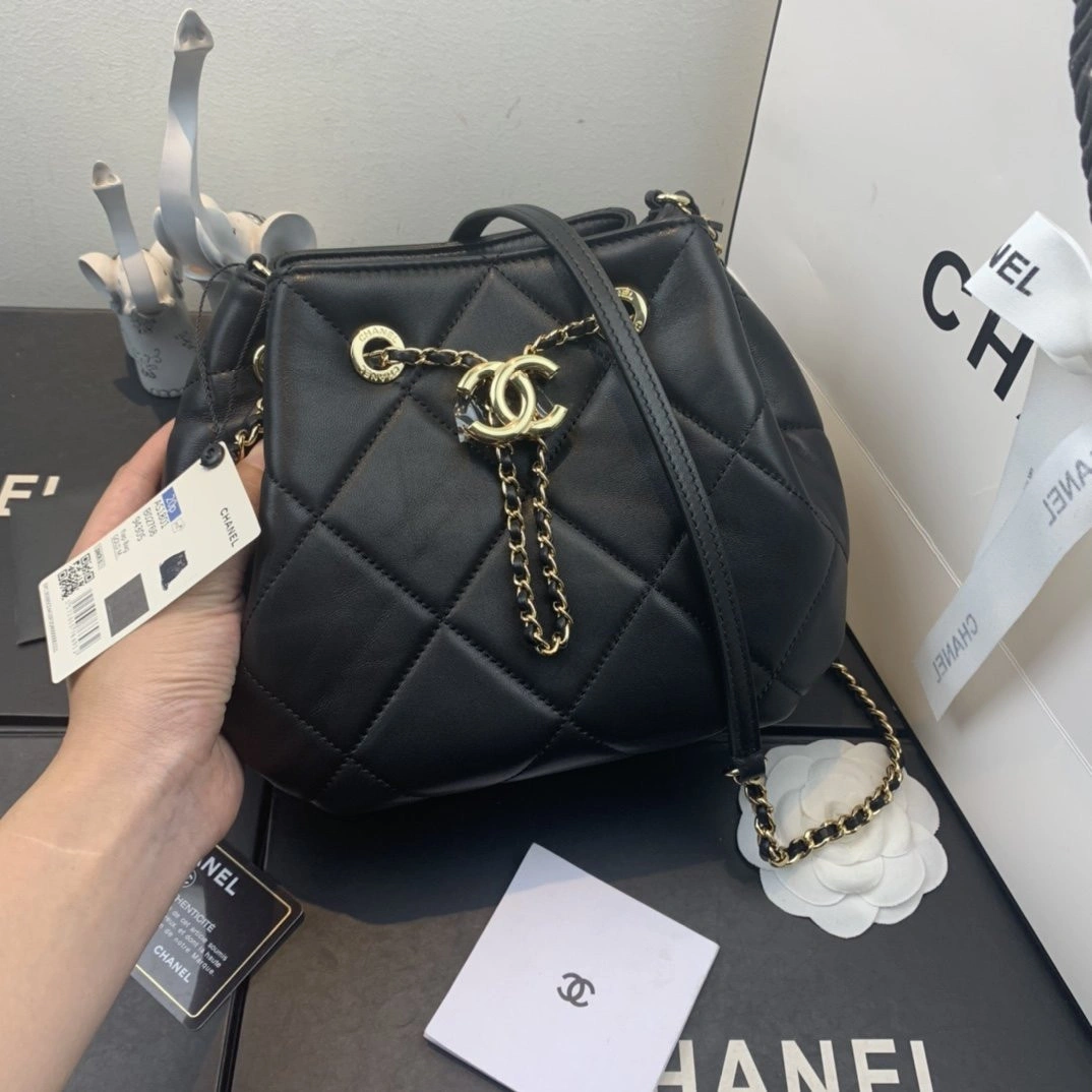 CHANEL SMALL DRAWSTRING BAG AllSeason 266 - Image 5