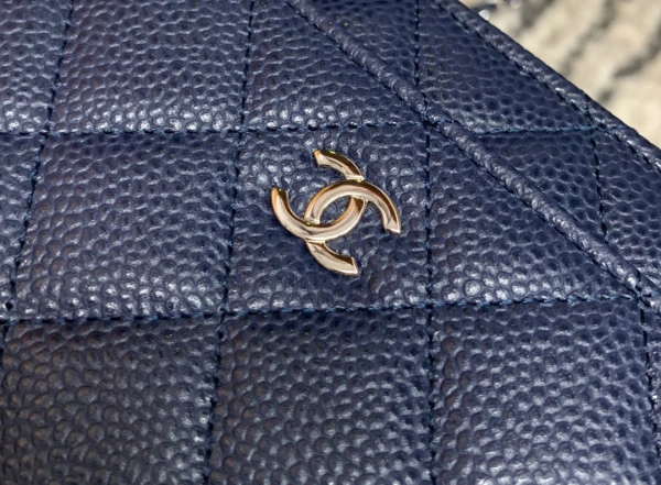 CHANEL CHAIN WALLET CAVIAR WITH SILVER HARDWARE HighQuality 718 - Image 10