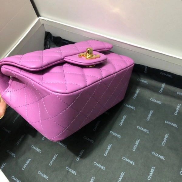 Trendy CHANEL FLAP BAG LAMBSKIN 737 - Image 9