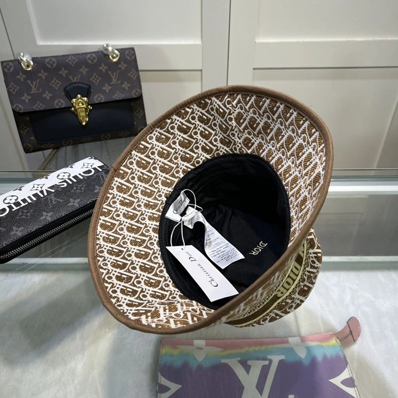 Christian Dior Bucket Hat D-Oblique Motif Canvas Brown - Image 3