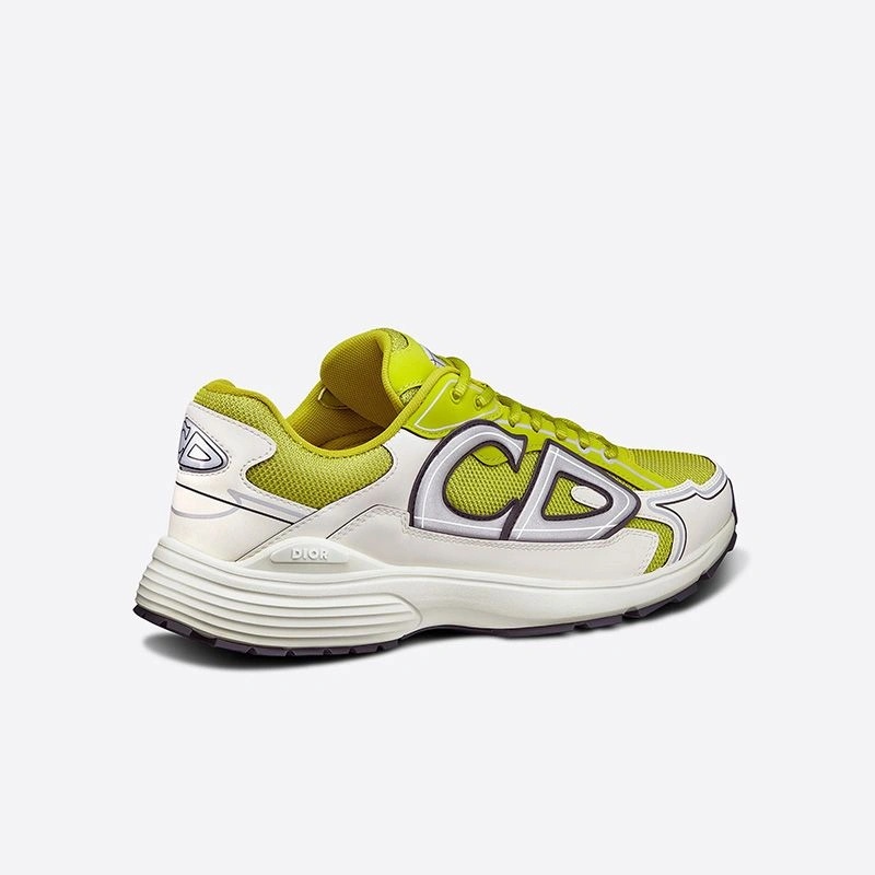 Dior B30 Sneakers Unisex Mesh and Technical Fabric Yellow - Image 4