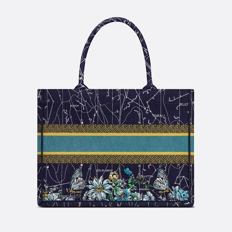 Dior Book Tote Constellation Motif Canvas Blue - Image 3