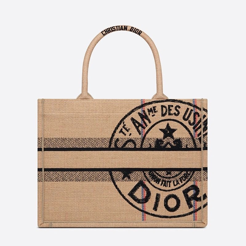 Dior Book Tote Jute Motif Canvas Beige - Image 3