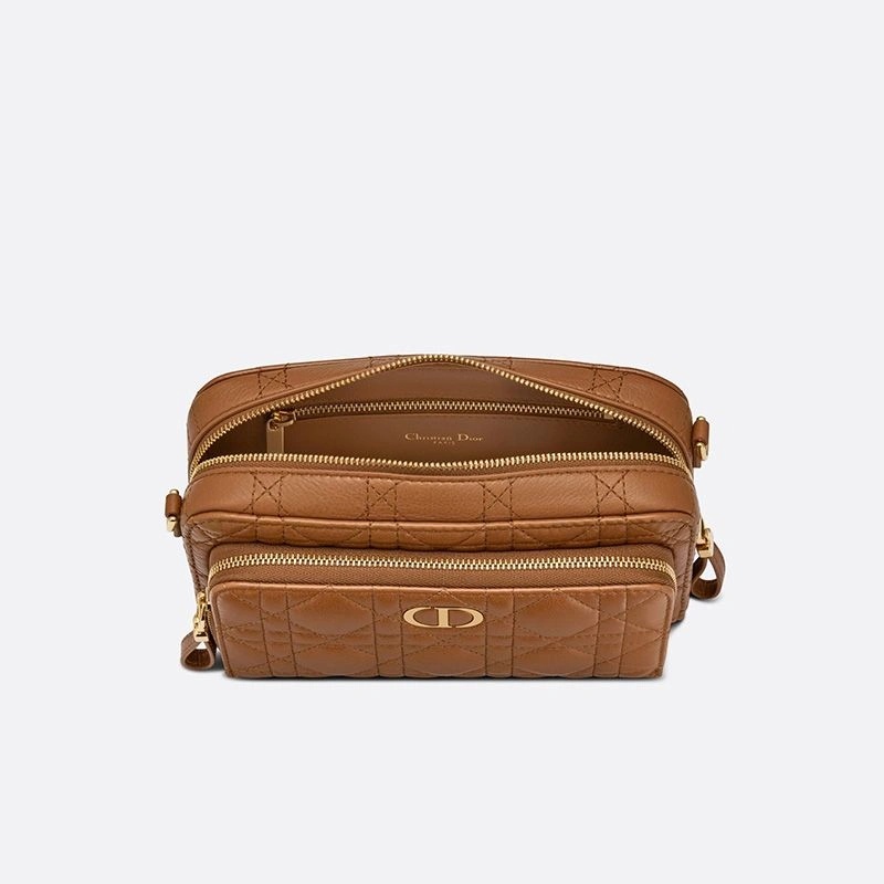 Dior Caro Double Pouch Cannage Calfskin Brown - Image 4