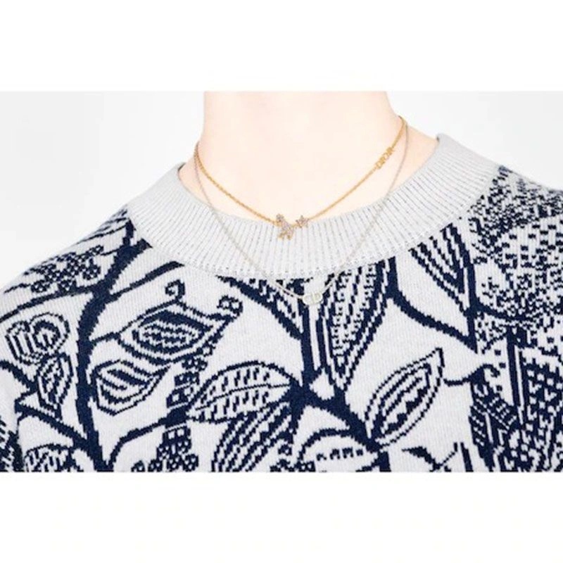 Dior Clair D Lune Necklace Metal White Crystals Silver - Image 3