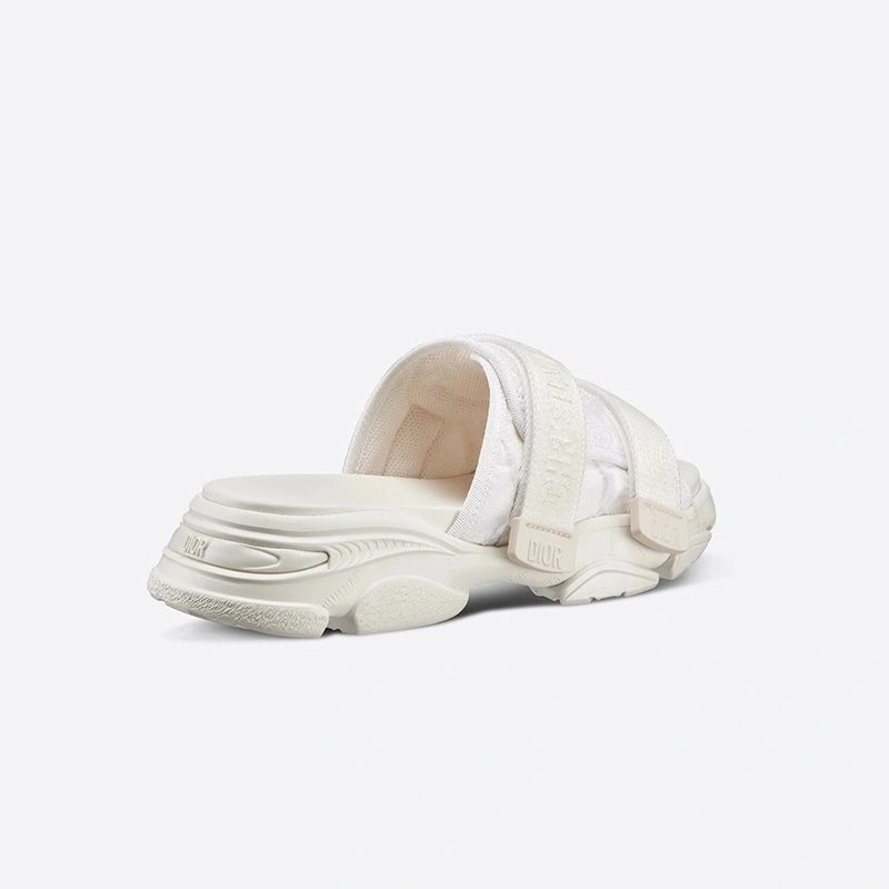 Dior D-Wander Slides Women Camouflage Technical Fabric White - Image 3