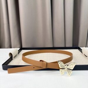Dior Metamorphose Belt 20MM Ultrasmooth Calfskin Brown Gold