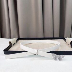 Dior Metamorphose Belt 20MM Ultrasmooth Calfskin White Silver