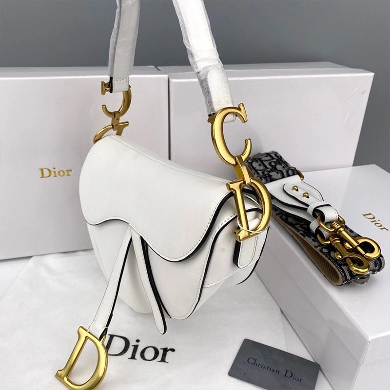 Dior Saddle Bag Smooth Calfskin White - Image 3