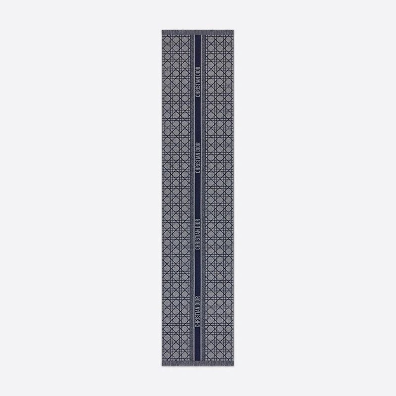 Dior Square Scarf Le Jugement Motif Silk Black - Image 3