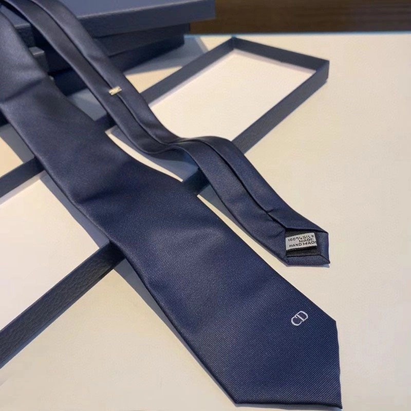 Dior Tie CD Motif Silk Navy Blue - Image 3