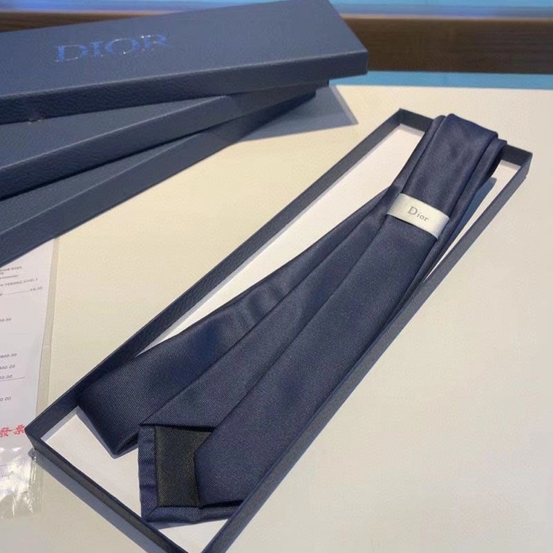 Dior Tie CD Motif Silk Navy Blue - Image 4
