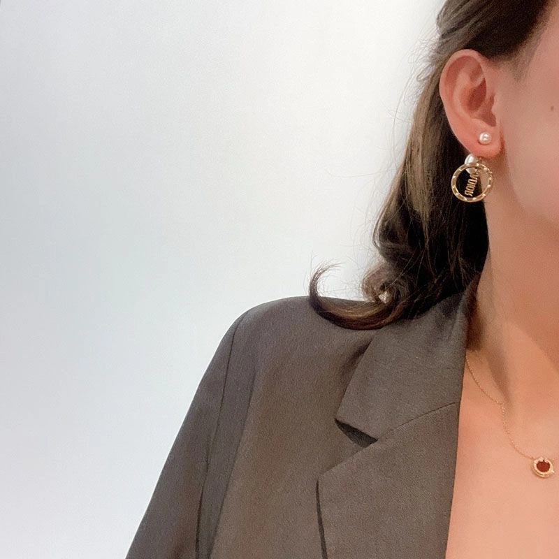 Dior Tribales Earrings Antique J'ADIOR, White Resin Pearls And Silver Crystals Gold - Image 4