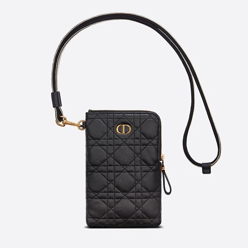 Dior Caro Multifunctional Pouch Cannage Calfskin Black - Image 3