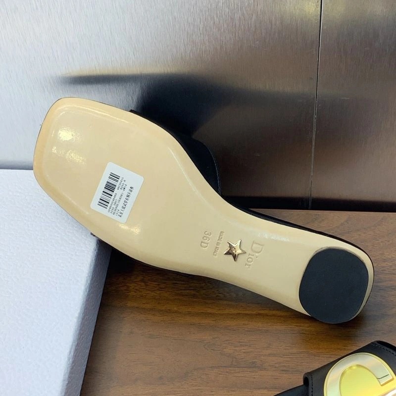 Forever Dior Slides Women Calfskin Black - Image 3