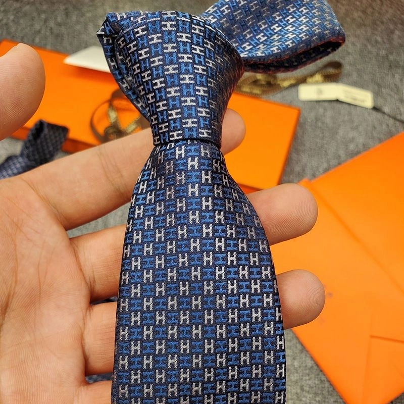 Hermes Alter Ego Tie In Blue - Image 3