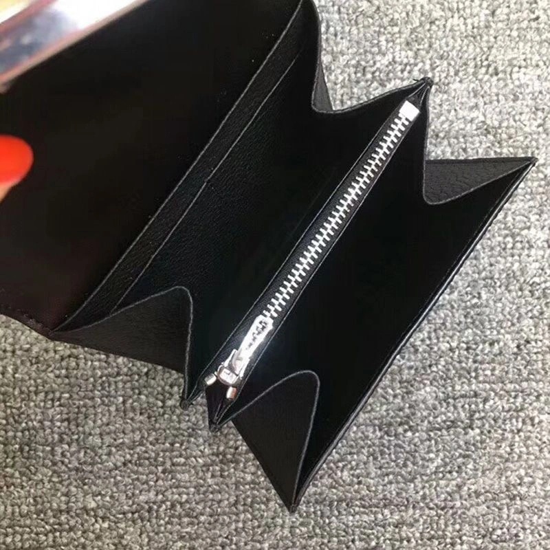 Hermes Constance Compact Wallet Togo Leather Palladium Hardware In Black - Image 4