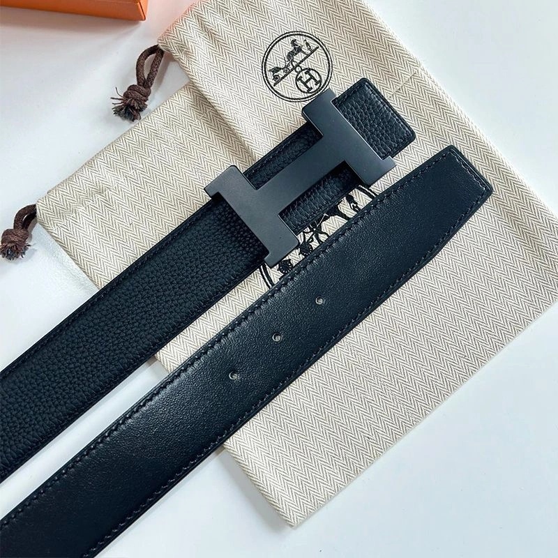 Hermes Constance H 38 Reversible Belt Leather In Black - Image 3