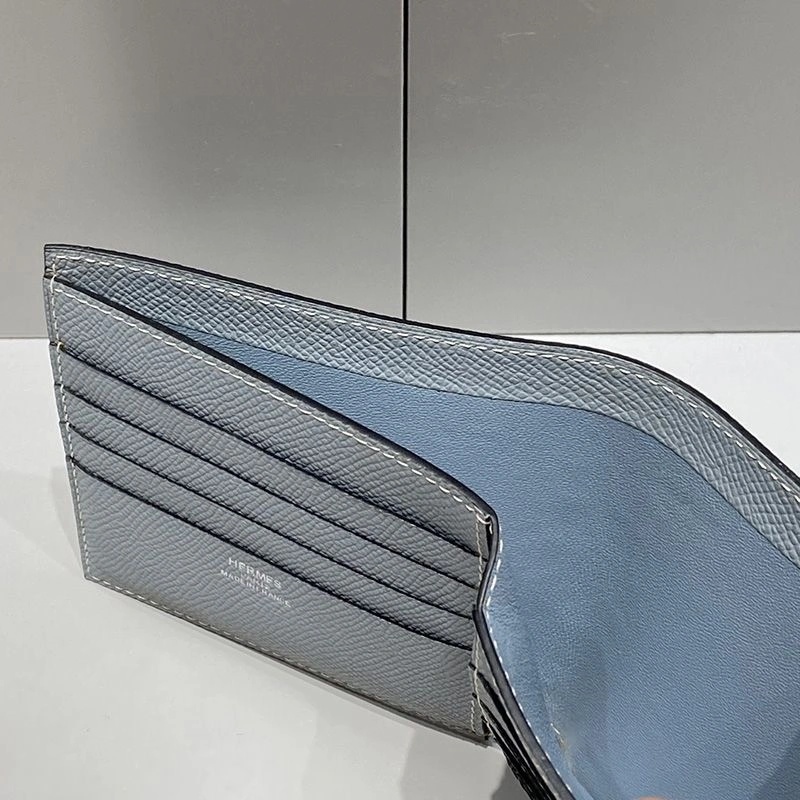 Hermes Copernic Compact Wallet Epsom Calfskin In Sky Blue - Image 3