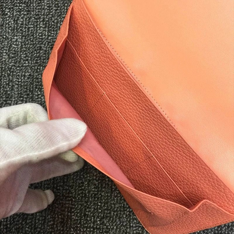 Hermes Dogon Duo Wallet Togo Leather Palladium Hardware In Cherry - Image 4