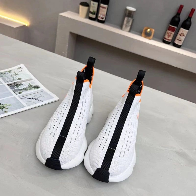 Hermes Eclair Sneakers Unisex Knit In White Black - Image 3