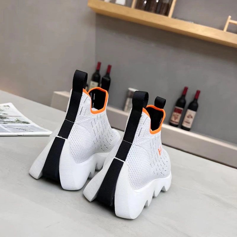 Hermes Eclair Sneakers Unisex Knit In White Black - Image 4