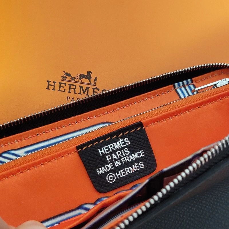 Hermes Silk'In Classique Long Wallet Epsom Leather Black - Image 3