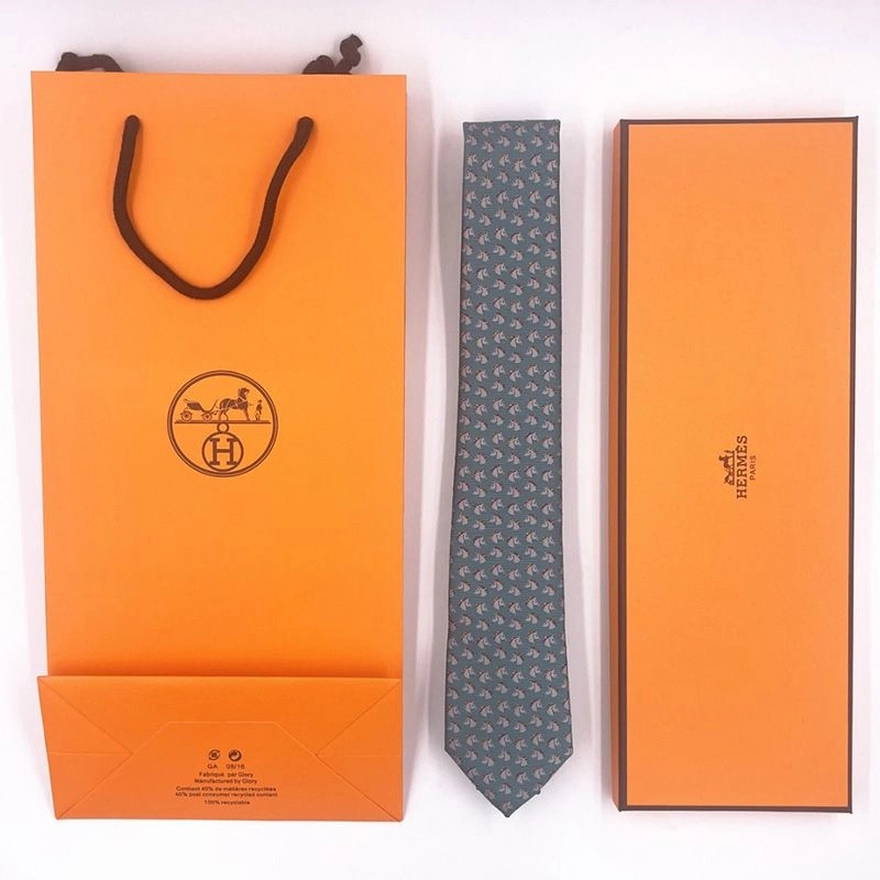 Hermes Tie 7 Cheval Rebelle Tie In Blue - Image 3
