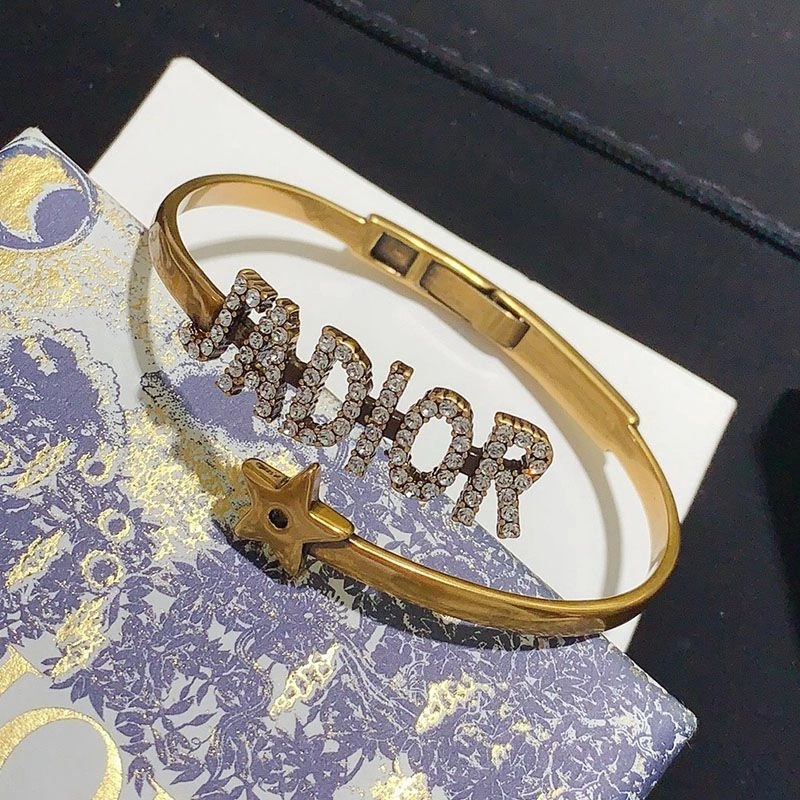 J'Adior Cuff Bracelet Antique Gold-Finish Metal and Silver Crystals Gold - Image 3