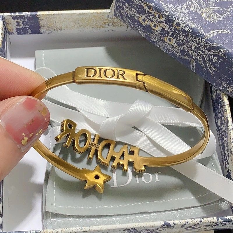 J'Adior Cuff Bracelet Antique Gold-Finish Metal and Silver Crystals Gold - Image 4