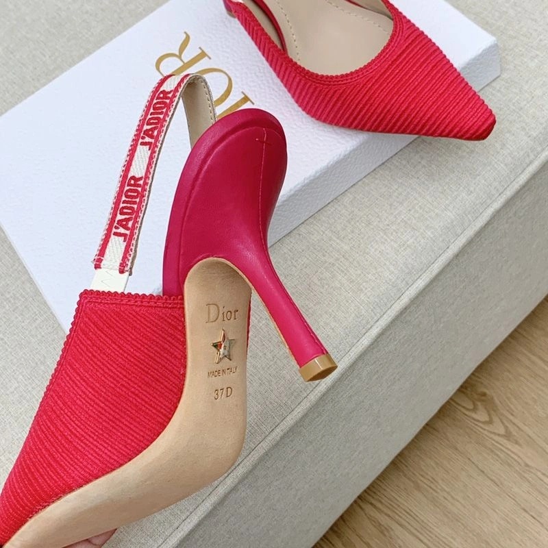 J'Adior Slingback Pumps Women Technical Fabric Red - Image 3