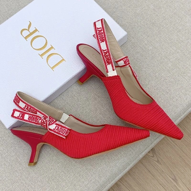 J'Adior Slingback Pumps Women Technical Fabric Red - Image 4