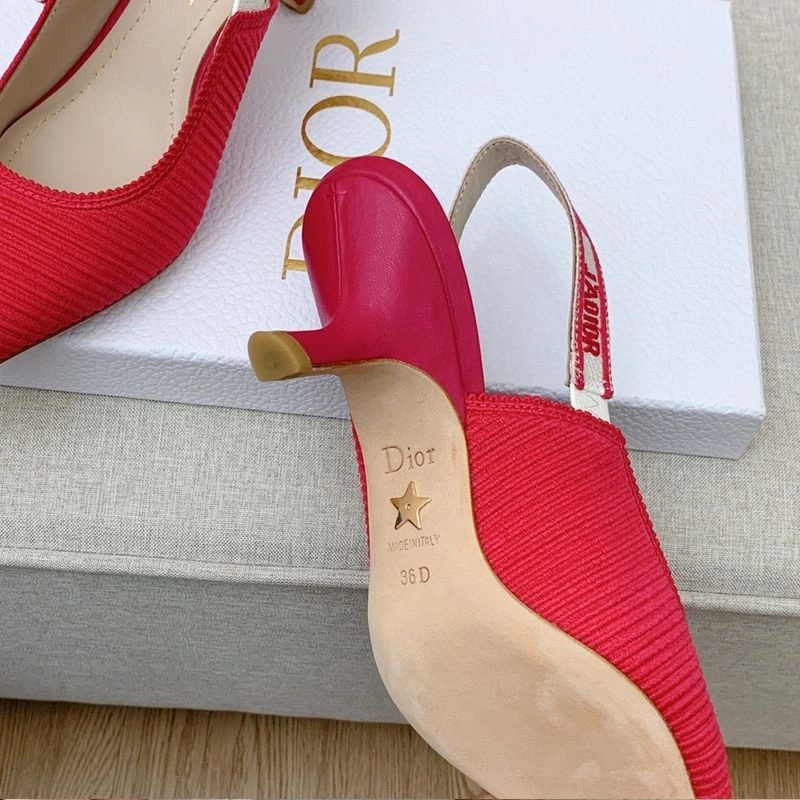 J'Adior Slingback Pumps Women Technical Fabric Red - Image 5