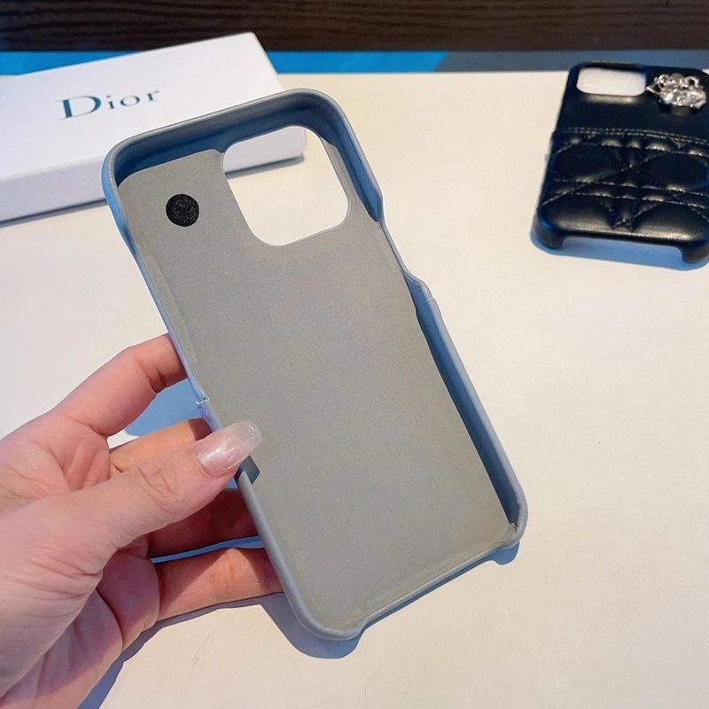 Lady Dior iPhone Case Cannage Lambskin Sky Blue - Image 3