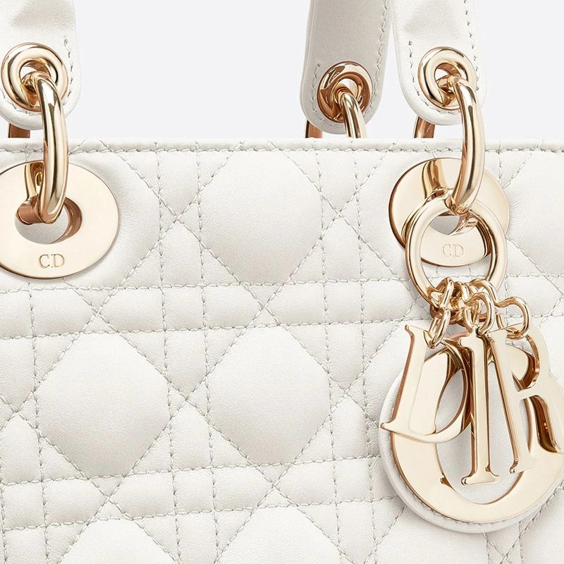 Lady Dior My ABCDior Bag Cannage Lambskin White - Image 4