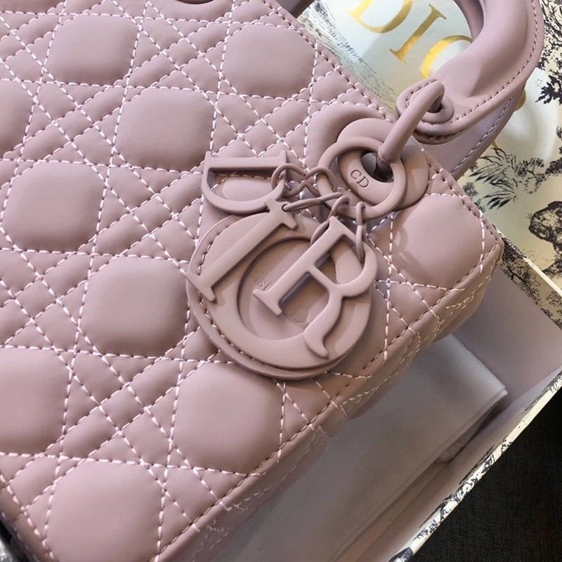 Lady Dior My ABCDior Bag Ultramatte Cannage Calfskin Pink - Image 4