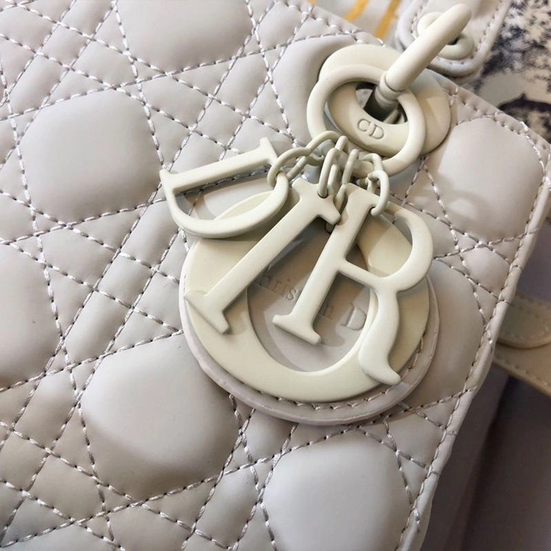 Lady Dior My ABCDior Bag Ultramatte Cannage Calfskin White - Image 4