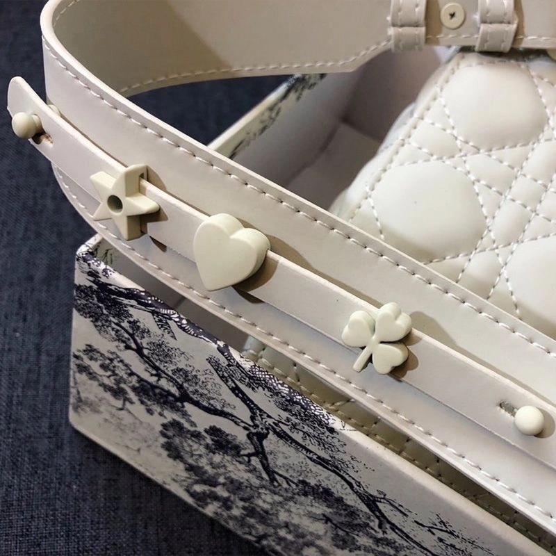 Lady Dior My ABCDior Bag Ultramatte Cannage Calfskin White - Image 5