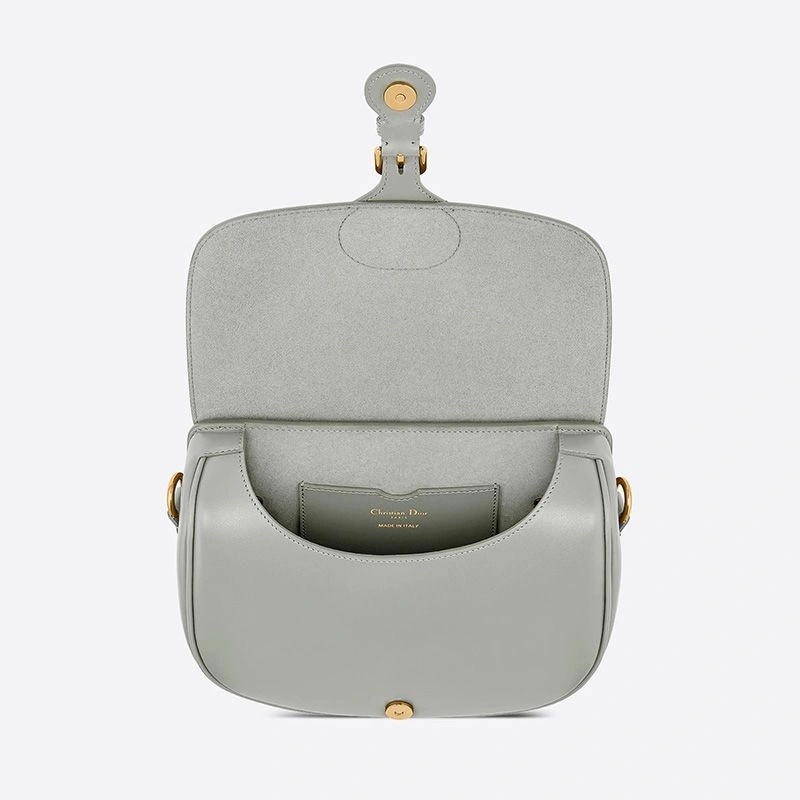 Medium Dior Bobby Bag Box Calfskin Grey - Image 4