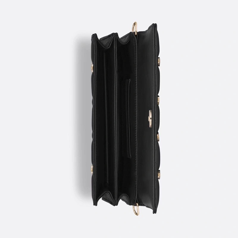 Miss Dior Top Handle Bag with Butterfly Studs Cannage Lambskin Black - Image 4