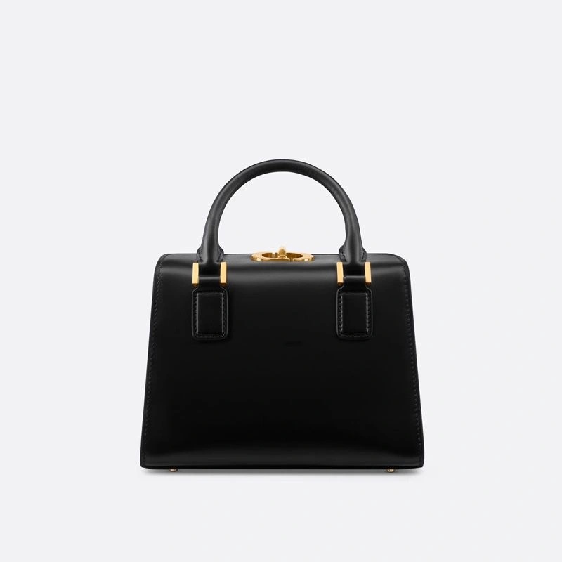 Small Dior Boston Bag Box Calfskin Black - Image 3