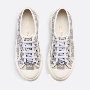 Walk'N'Dior Platform Sneakers Unisex Oblique Motif Canvas Grey
