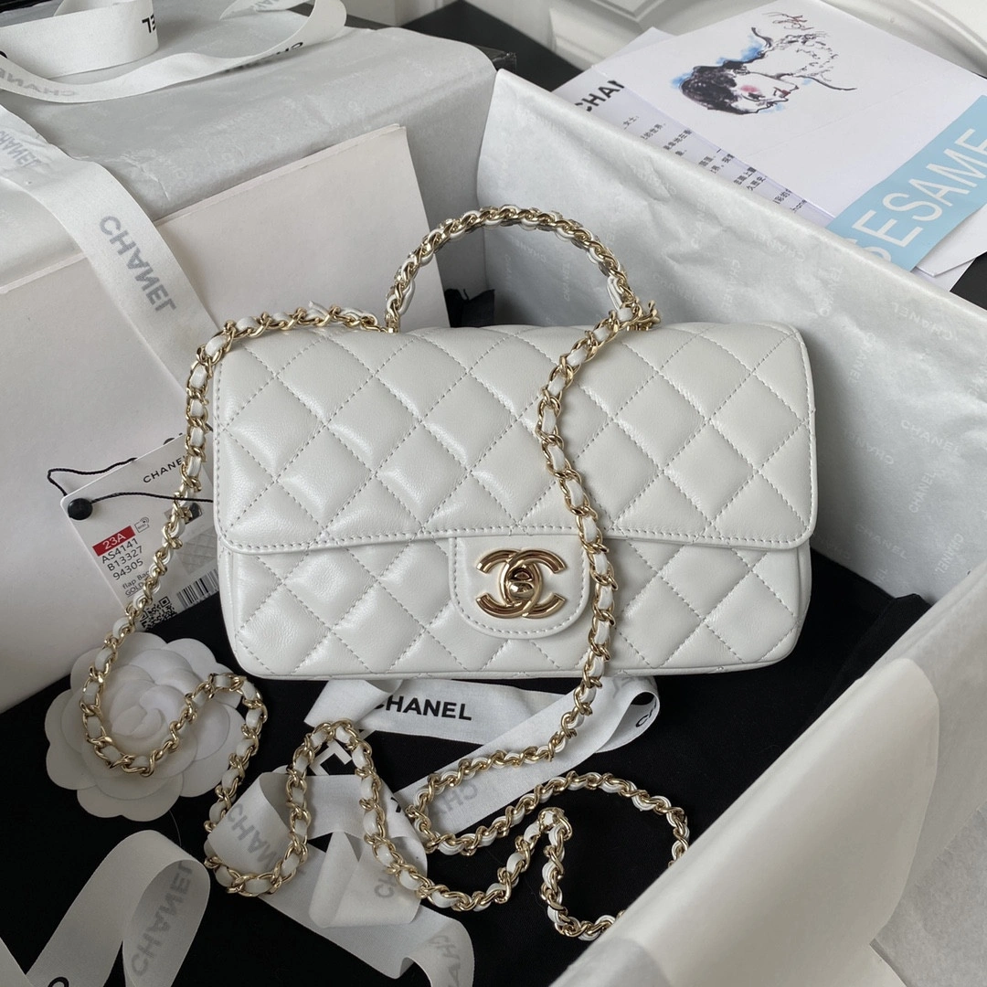 CHANEL FLAP BAG WITH TOP HANDLE-21CM EasyMatch 936
