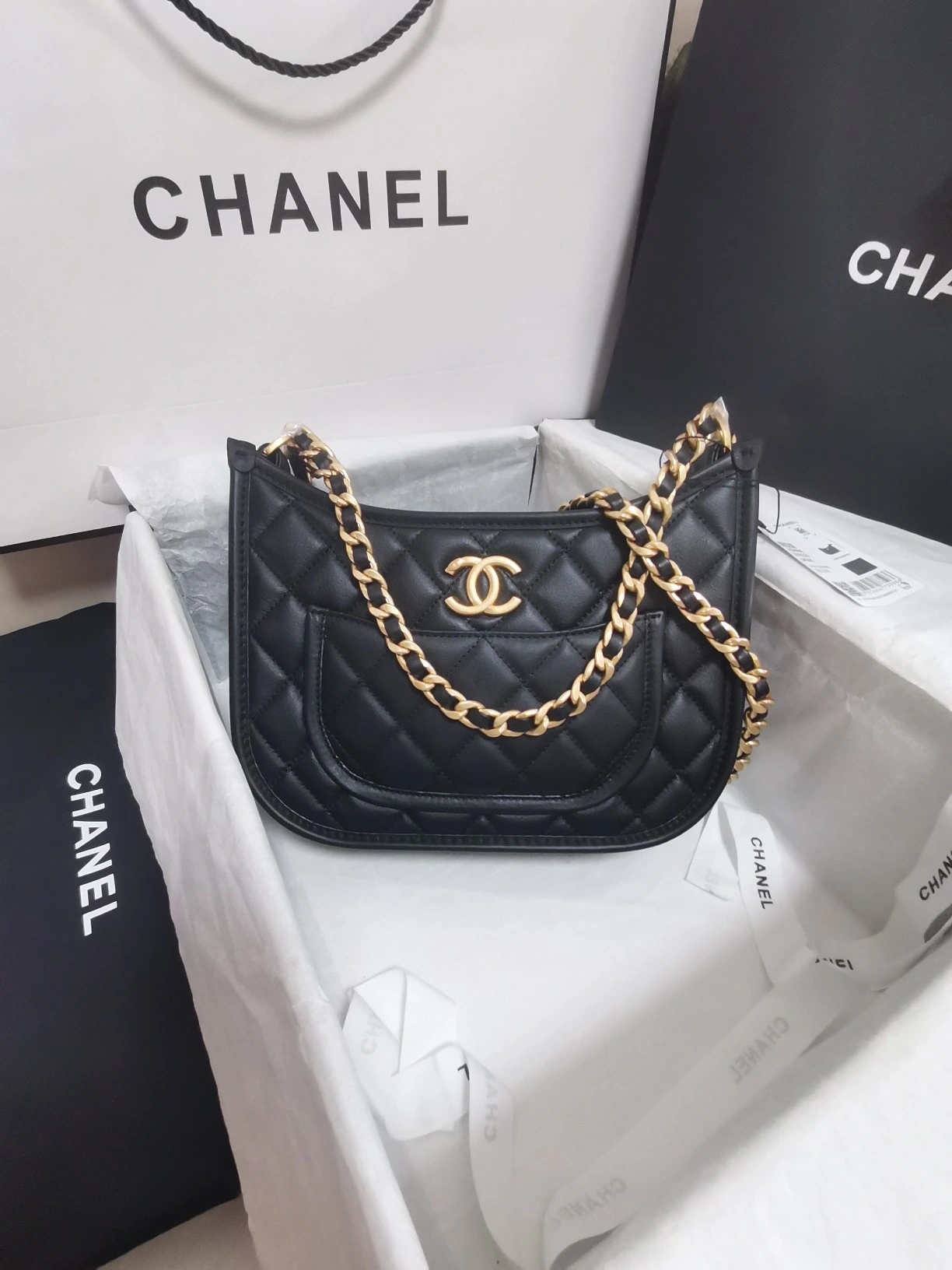 Popular CHANEL HOBO HANDBAG-20*24*6cm 1422