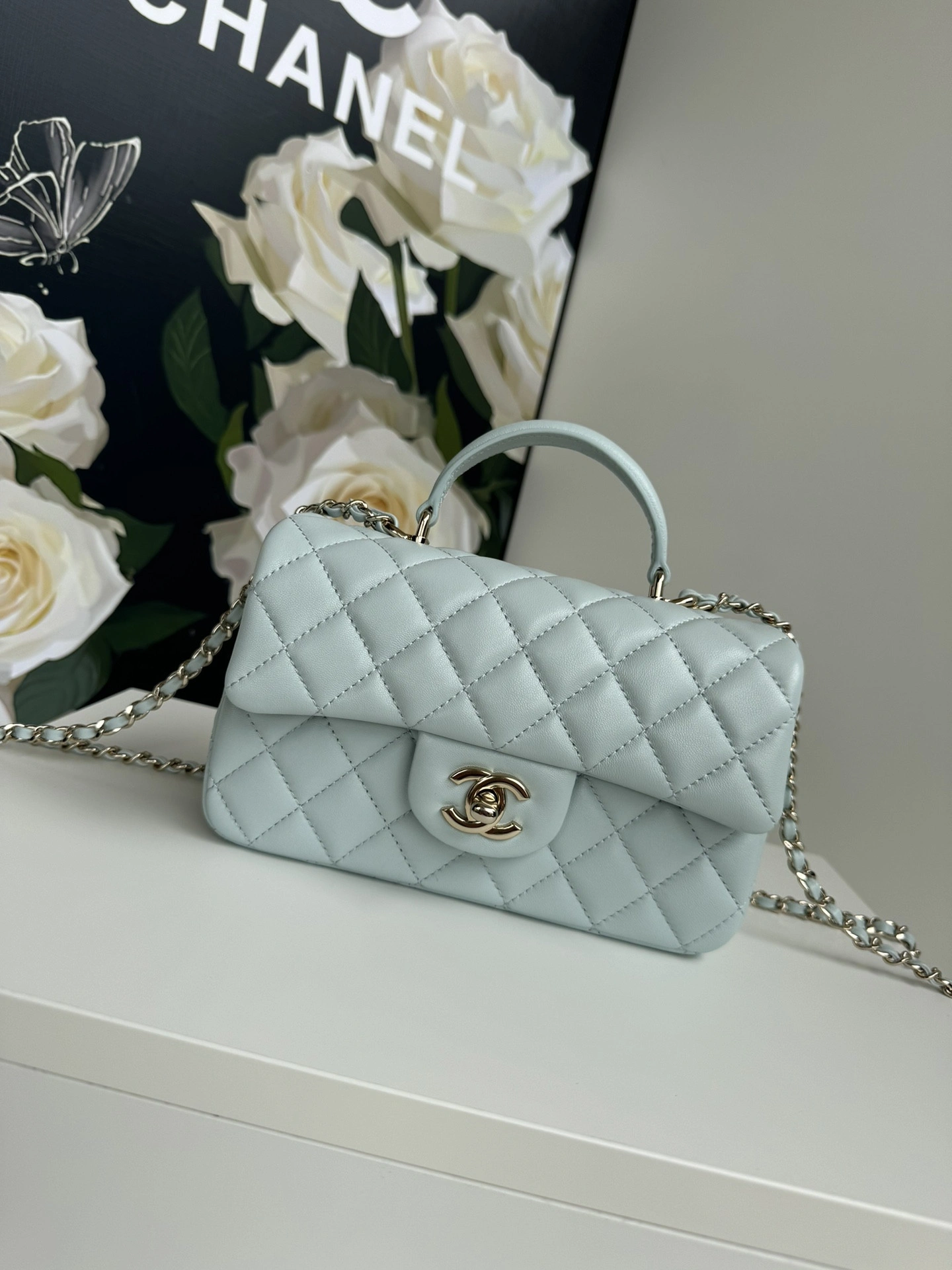 HighQuality CHANEL FLAP BAG WITH TOP HANDLE-20*12*6cm 908